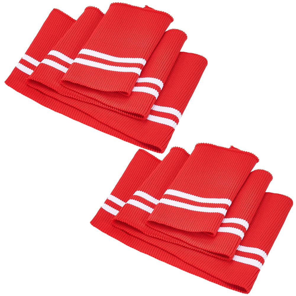 BENECREAT Tissu Jersey Côtelé Gris 79x15,2 cm 2 Pcs