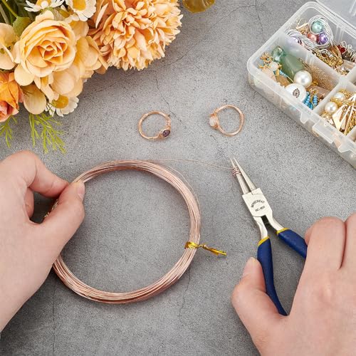 BENECREAT Fil Cuivre Nu Rond 0,6 mm 15 m Bijoux