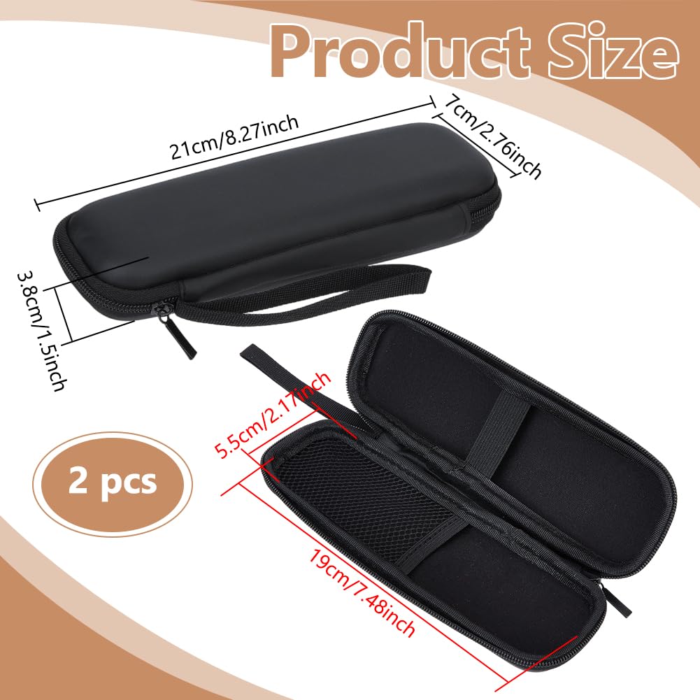 BENECREAT Trousse Rigide EVA Noire 21 cm Lot de 2 Zippée