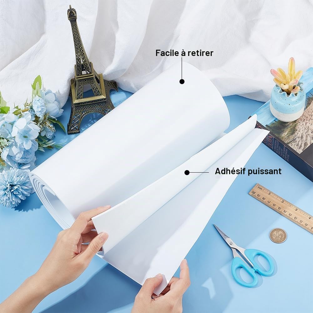 BENECREAT Rouleau mousse EVA adhésif blanc 30cmx2m 4mm