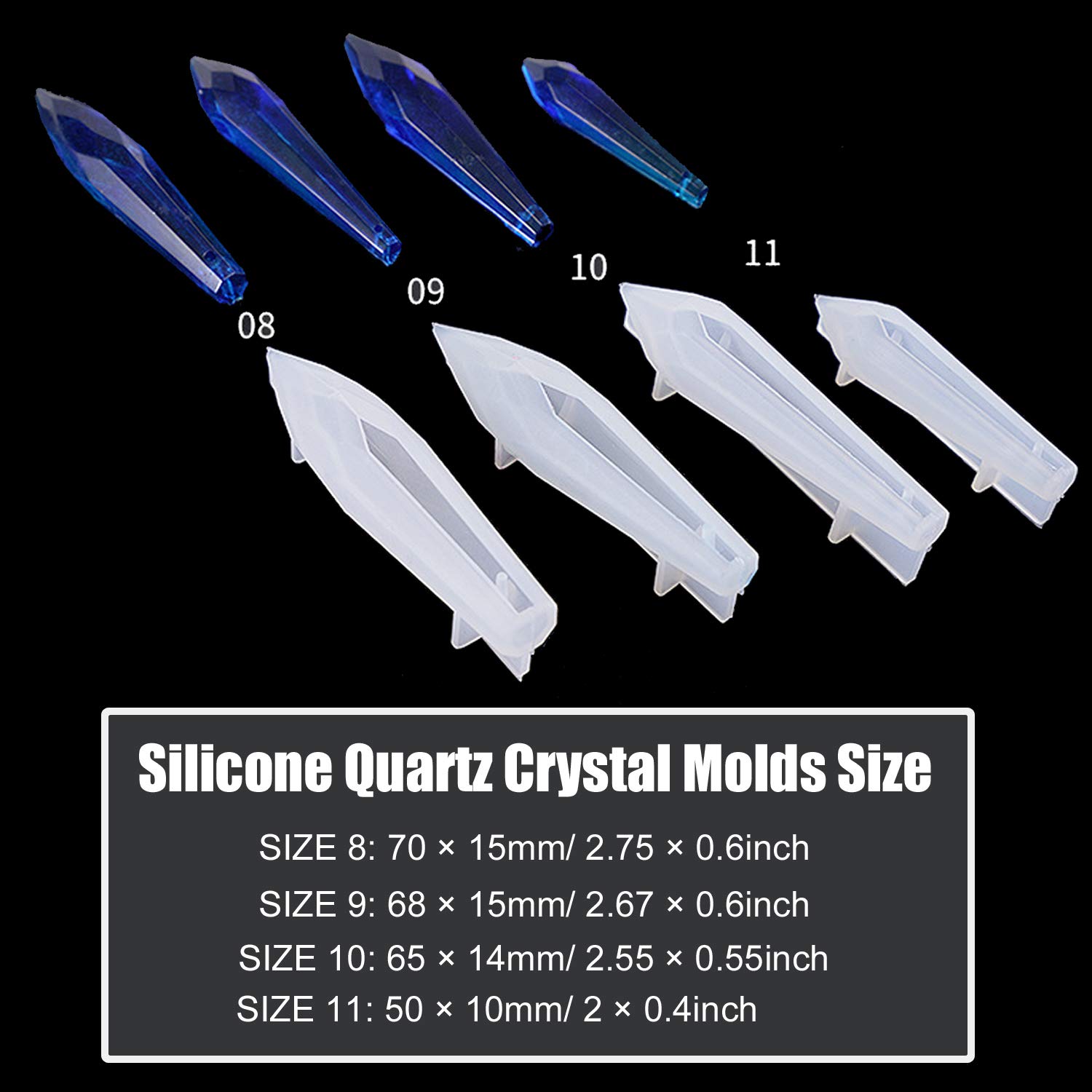 Cayway kit 48 moules résine bijoux silicone 18 formes