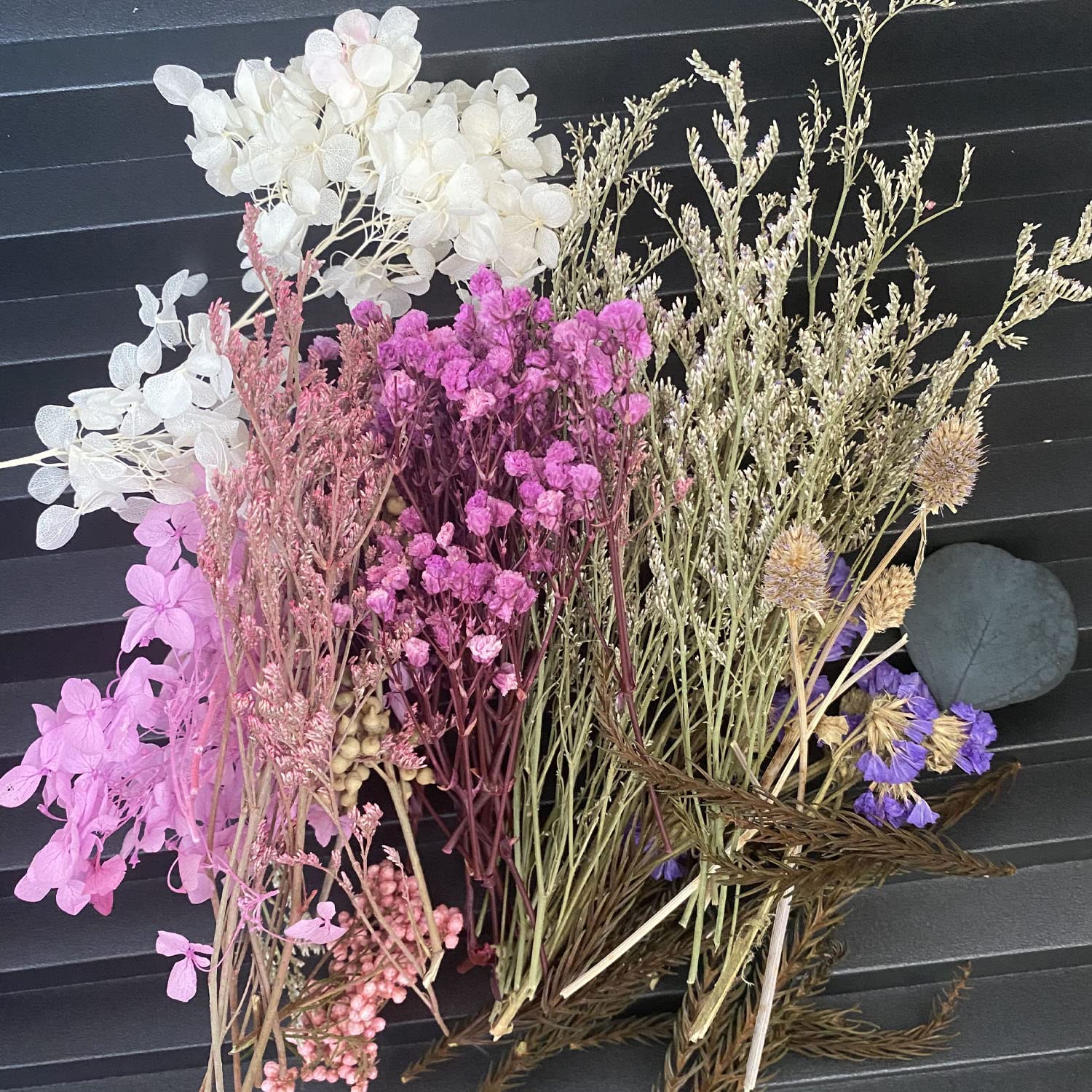 Cayway Fleurs Séchées Résine Violet Rose Blanc Naturelles