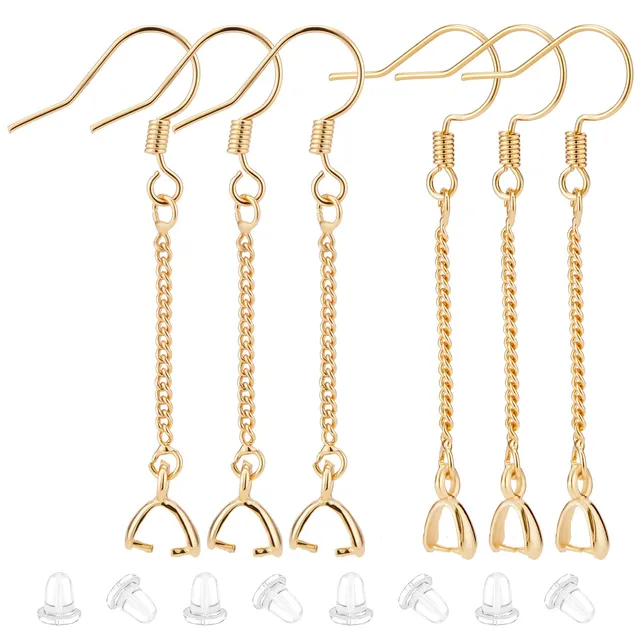 BENECREAT Crochet Boucle Oreille Laiton Doré 30 Paires
