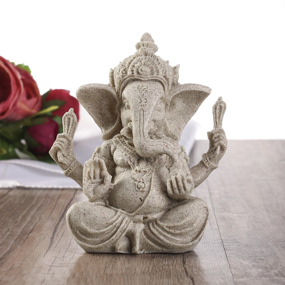 Rosenice Ganesh Statue Éléphant Grès 10x9x13 cm