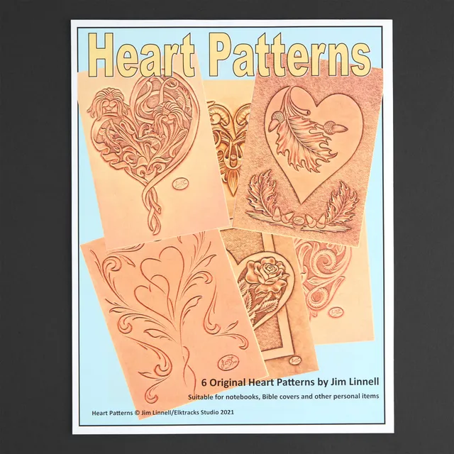 Tandy Leather Jim Linnell Heart patrons gravure cuir coeurs