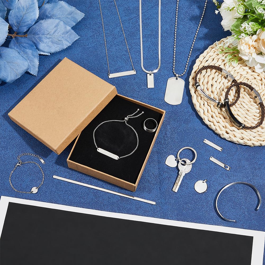 BENECREAT kit blanks gravure laser inox 115 pcs bijoux