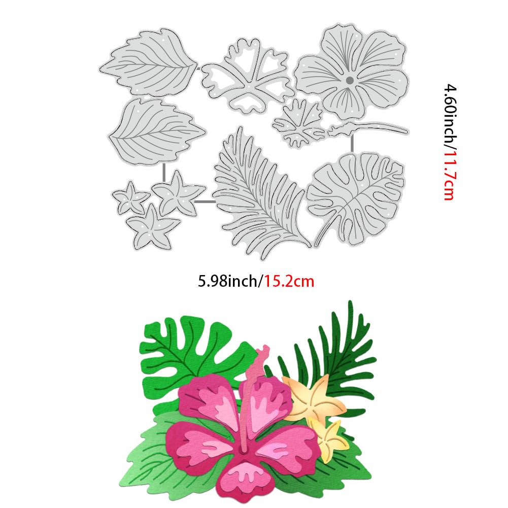BENECREAT Hibiscus matrice de découpe 11,7x15 cm