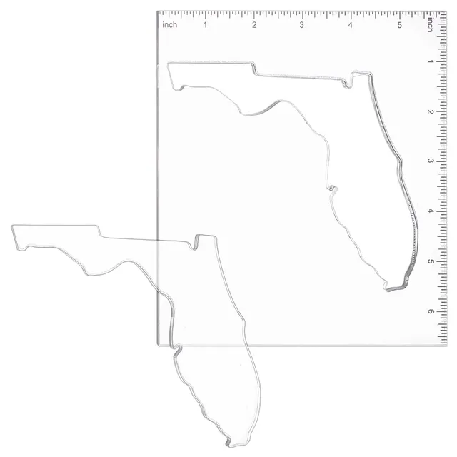 BENECREAT Gabarit Défonceuse Floride Acrylique 170x150mm 105x110