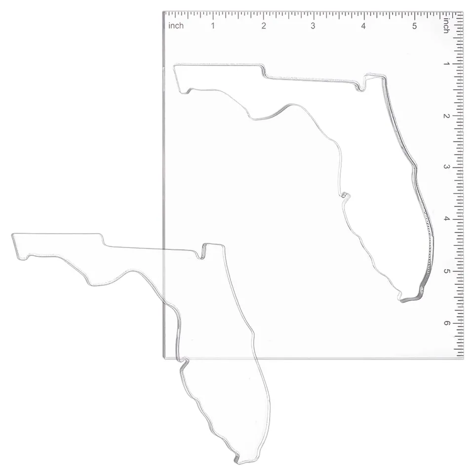 BENECREAT Gabarit Défonceuse Floride Acrylique 170x150mm 105x110