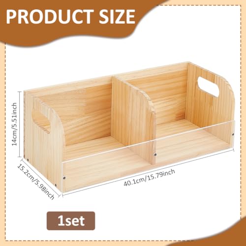 BENECREAT Porte CD bureau bois acrylique 40,1cm rangement DVD