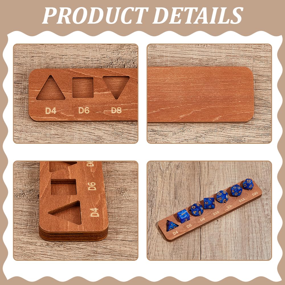 BENECREAT plateaux dés bois chameau 190mm 3 pièces