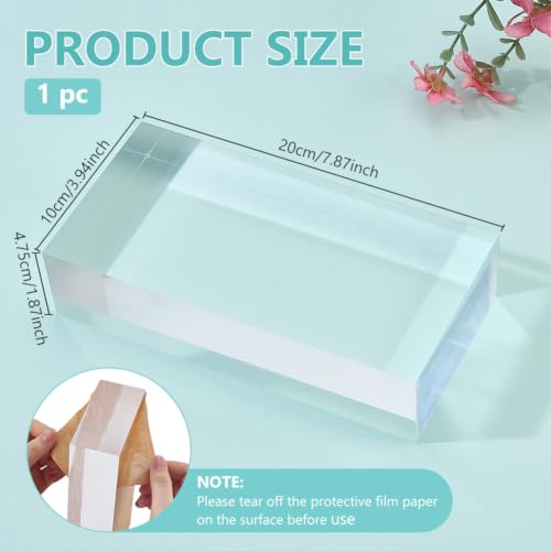 BENECREAT Bloc 20x10x4,75cm Socle Acrylique Transparent