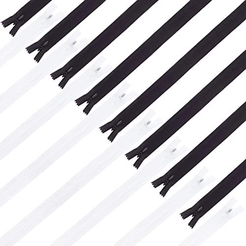 BENECREAT Fermeture Éclair Nylon Noir Blanc 8 Tailles x48