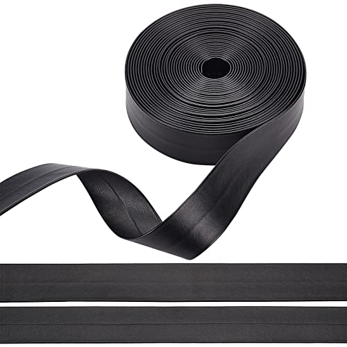 BENECREAT bracelet similicuir noir 25 mm x 5 m