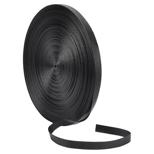 BENECREAT biais simili cuir noir 15mm 40m couture