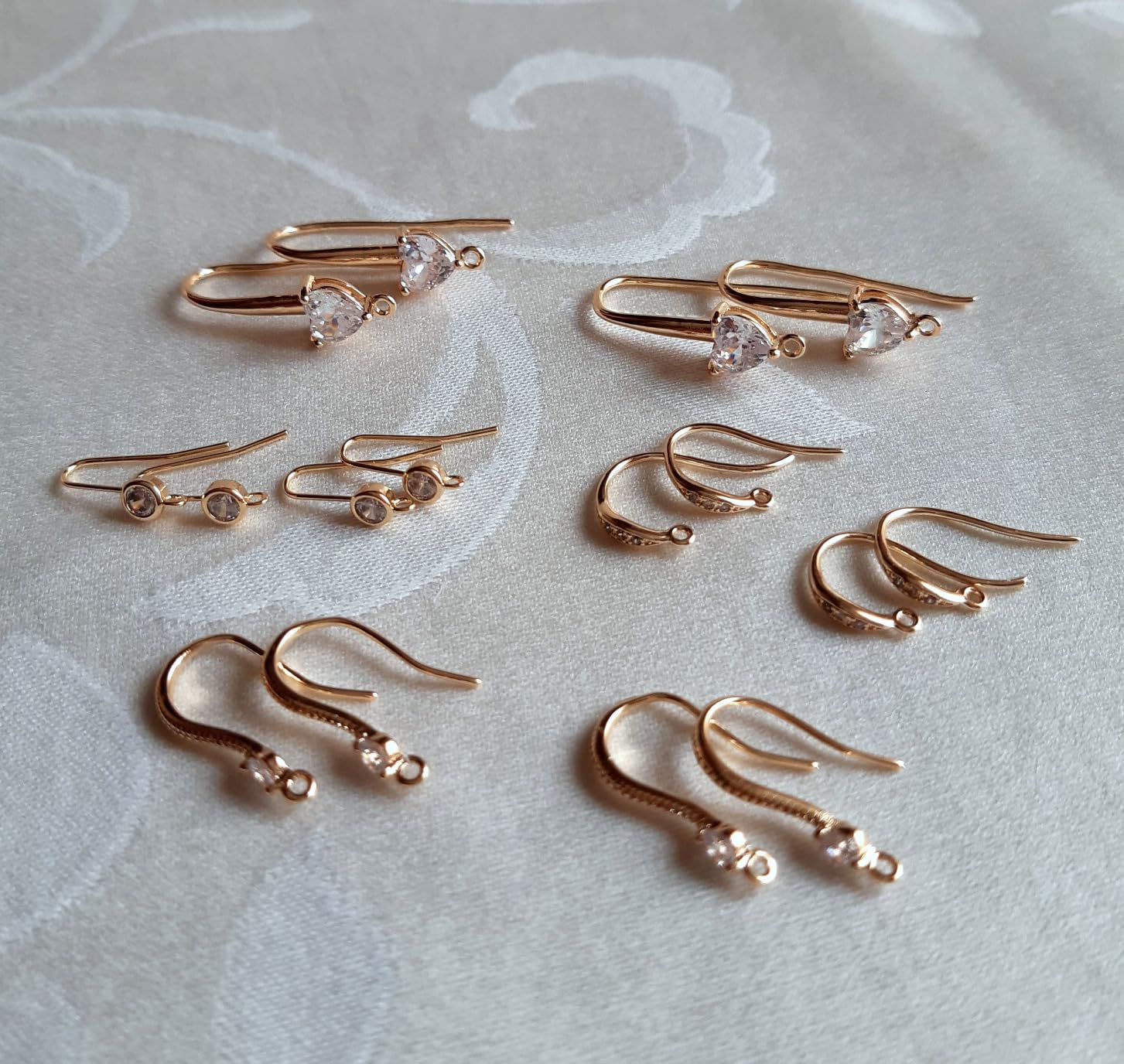 BENECREAT Crochets Boucles d'Oreilles Plaqué Or 18K 16 pcs