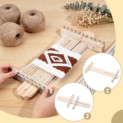 BENECREAT Métier à Tisser Réglable 8,9 à 30 cm Kit Bois