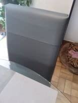 BENECREAT Patch Cuir Synthétique Gris Litchi 120x40 cm