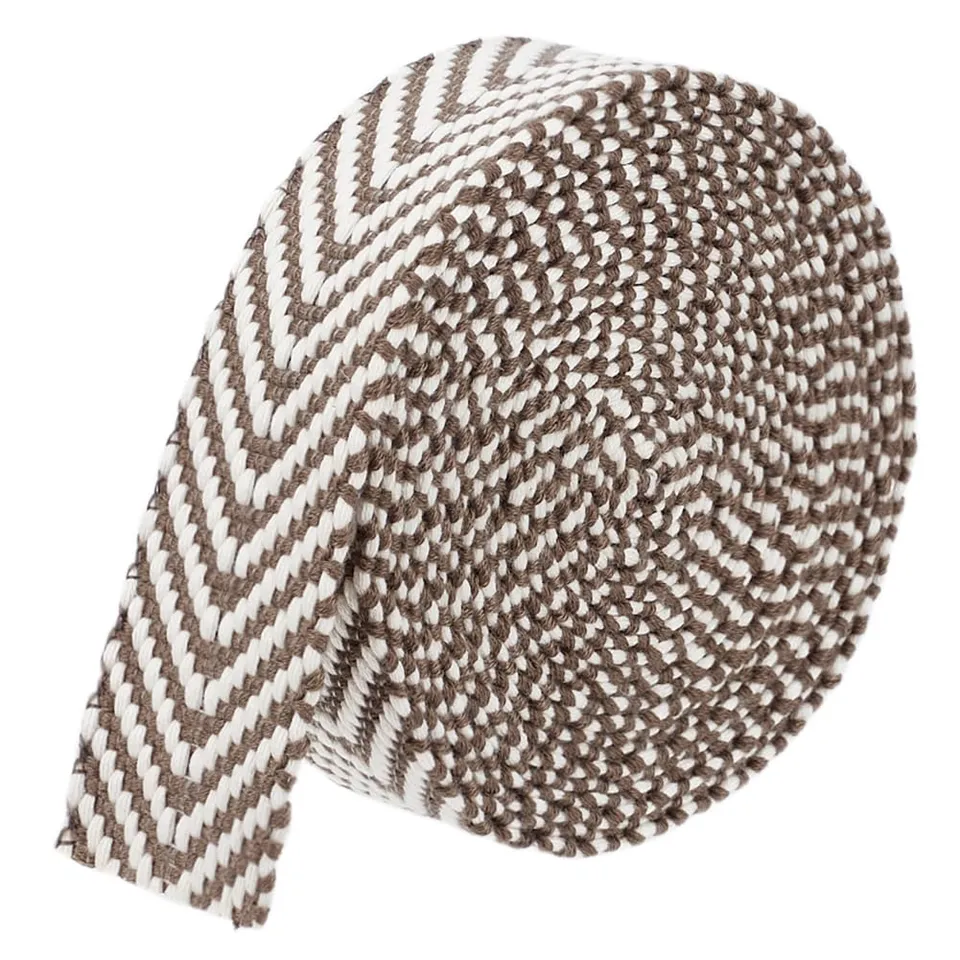 BENECREAT sangle jacquard flèche polycoton olive 38mm 4,57m