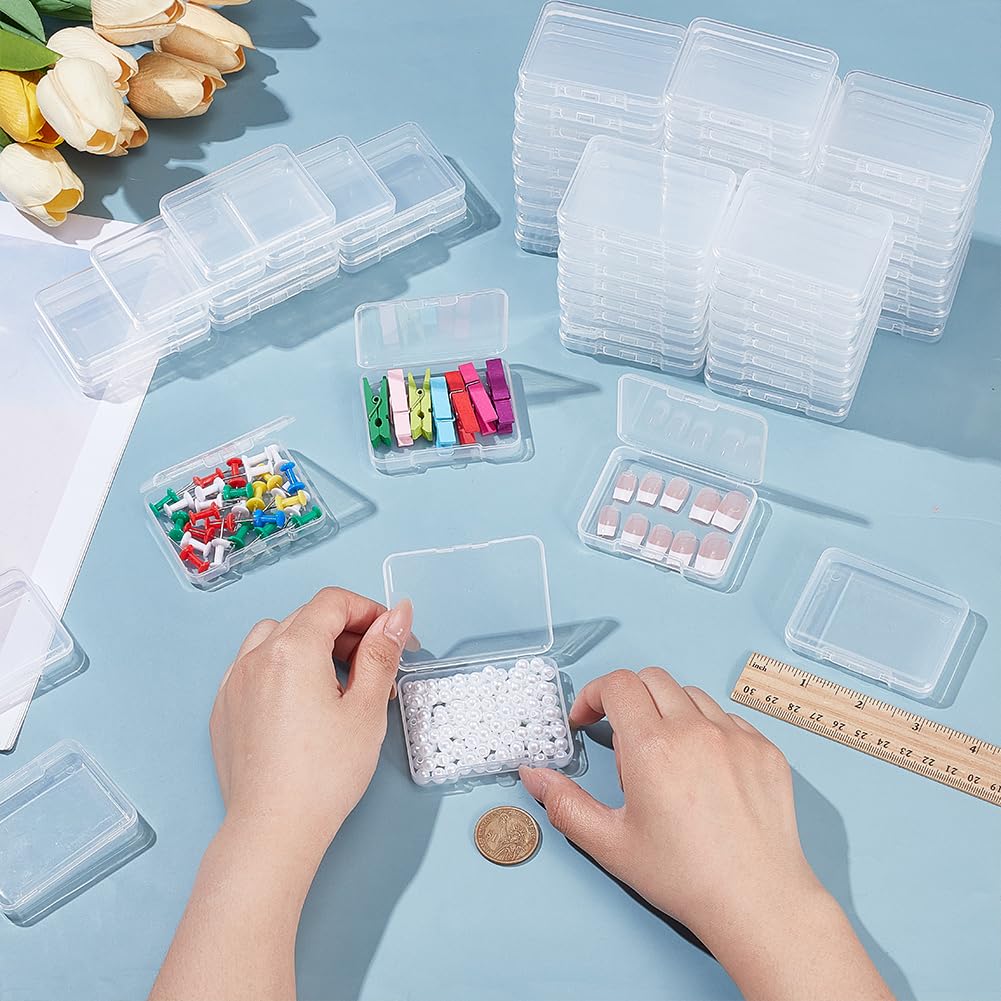BENECREAT Boîte Rangement Rectangulaire 60pcs 6,8cm Perles
