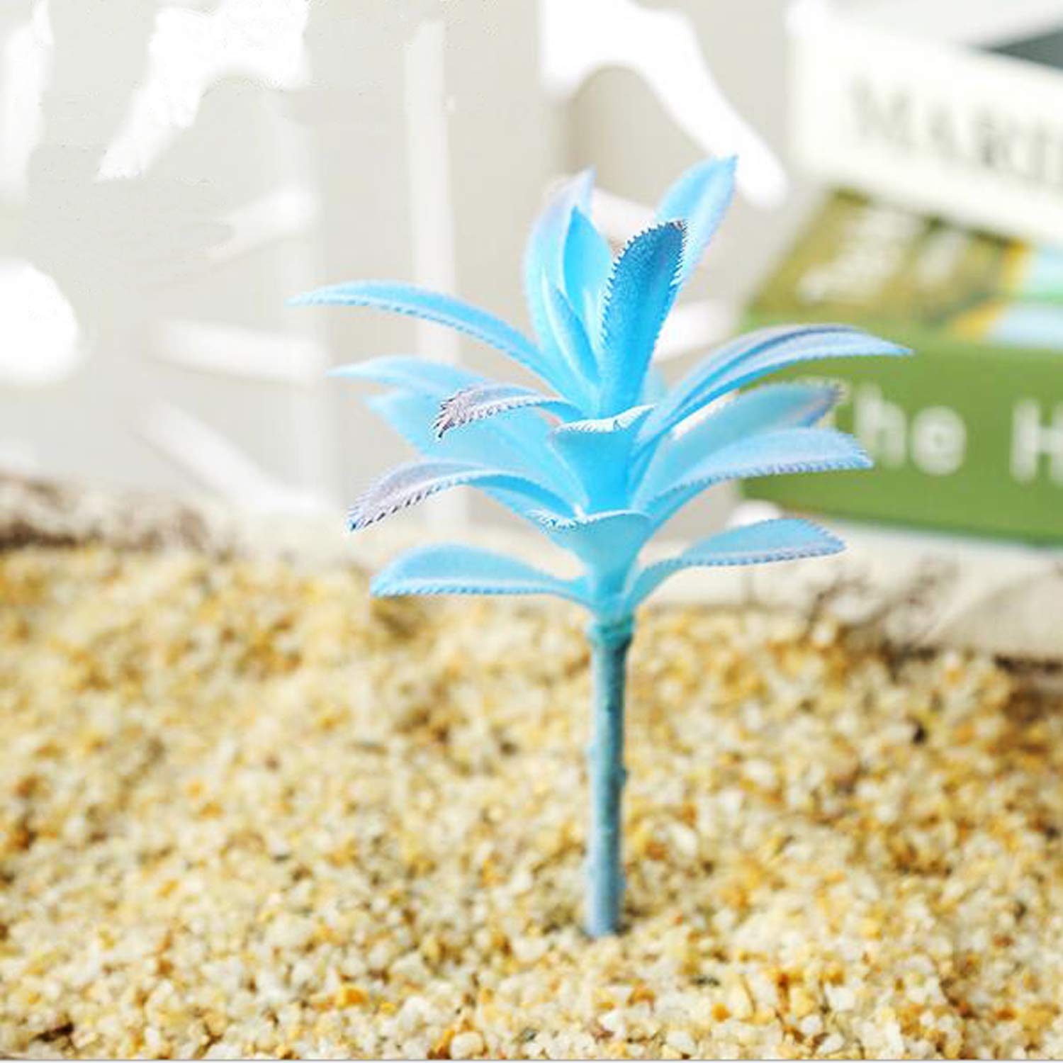 Cayway plantes succulentes artificielles Style 11 bleu 21 pcs