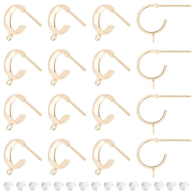 BENECREAT crochets oreilles anneau doré 16 + 40 pcs