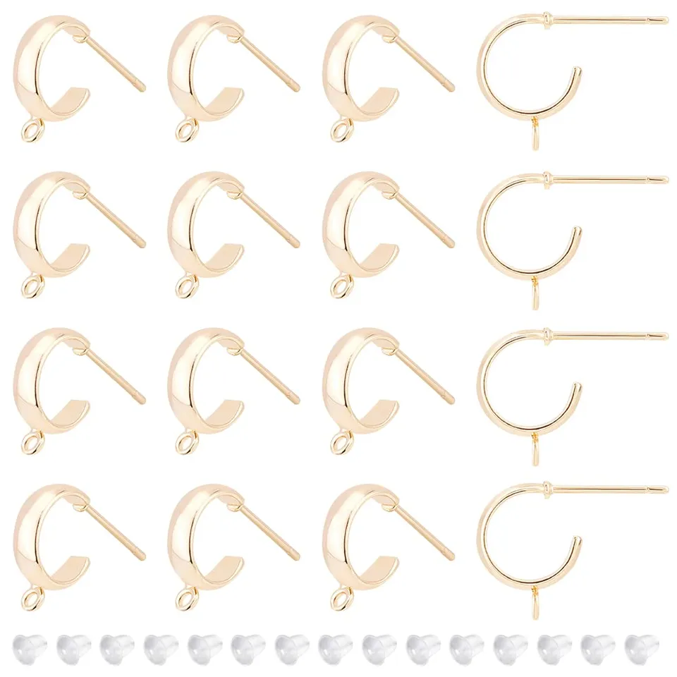 BENECREAT crochets oreilles anneau doré 16 + 40 pcs