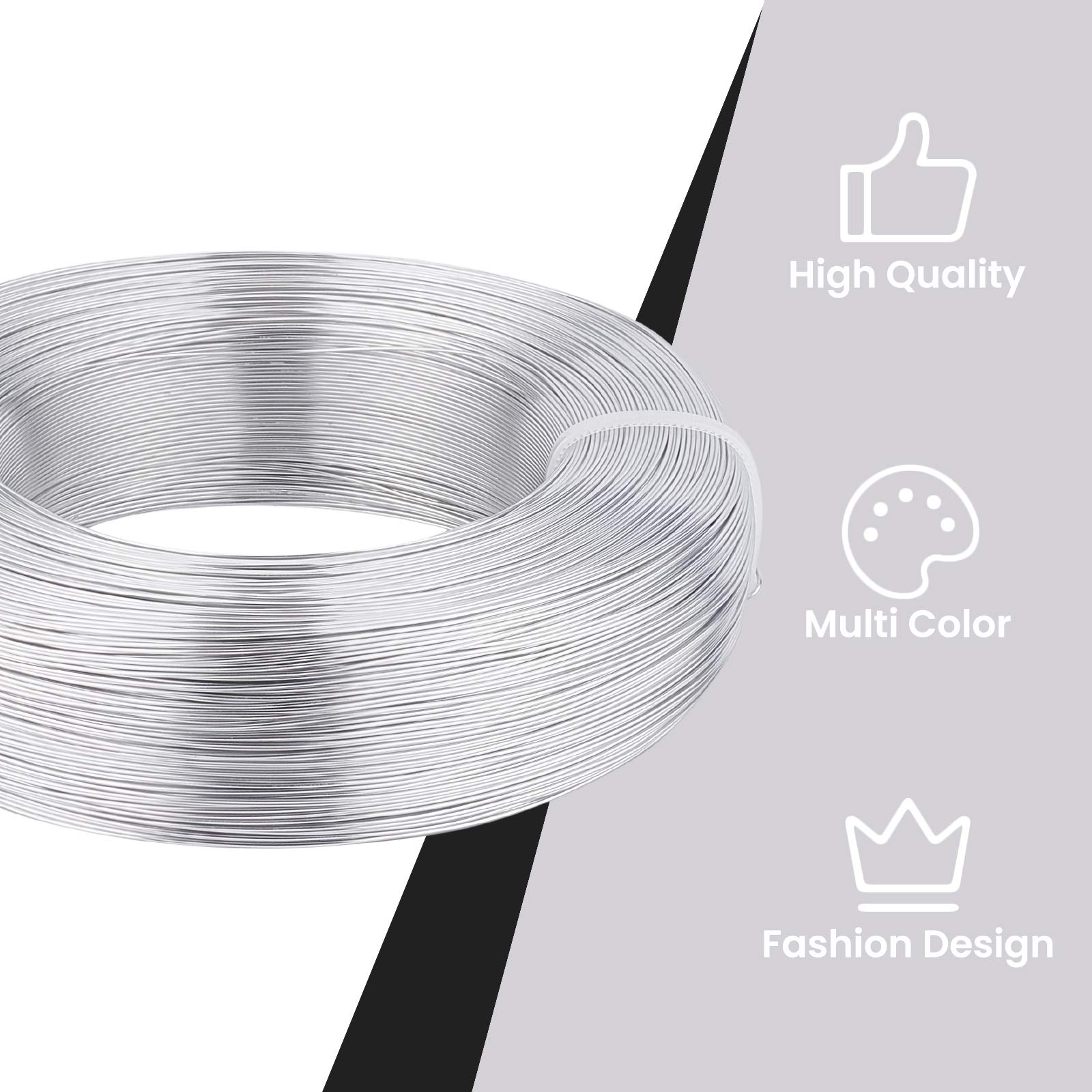 BENECREAT Fil Aluminium Argenté 0.6 mm 455 m Bijoux Sculpture