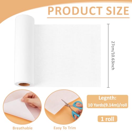 BENECREAT Entoilage Thermocollant Blanc Coton 9,1m x 27cm