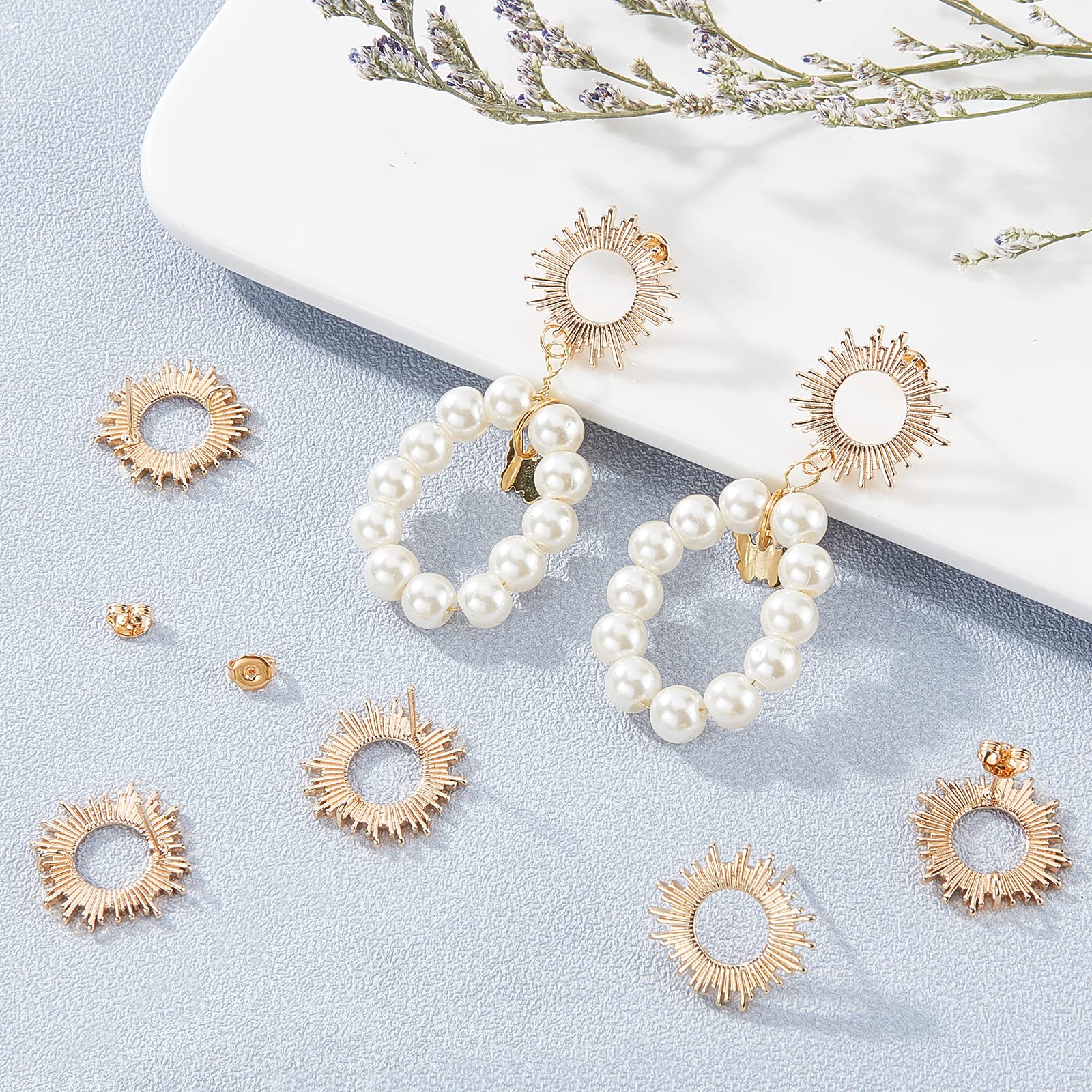 BENECREAT Crochets laiton doré boucles d'oreilles 5 paires