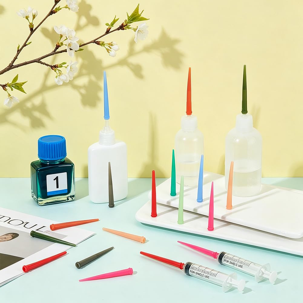 BENECREAT Embouts Coniques Colle Plastique 108 Pièces 9 Couleurs
