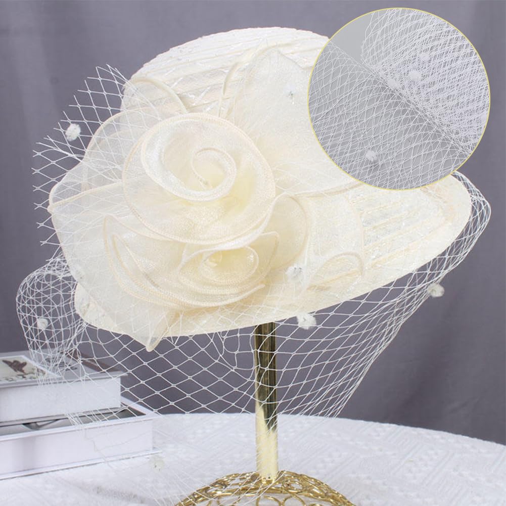 BENECREAT Tulle Voile Blanc Organza 2 m x 45 cm