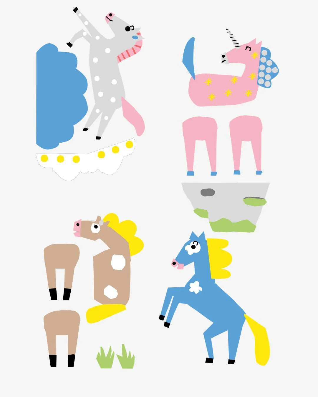 PLAYMAÏS Classic Ponyworld cartes à monter poneys