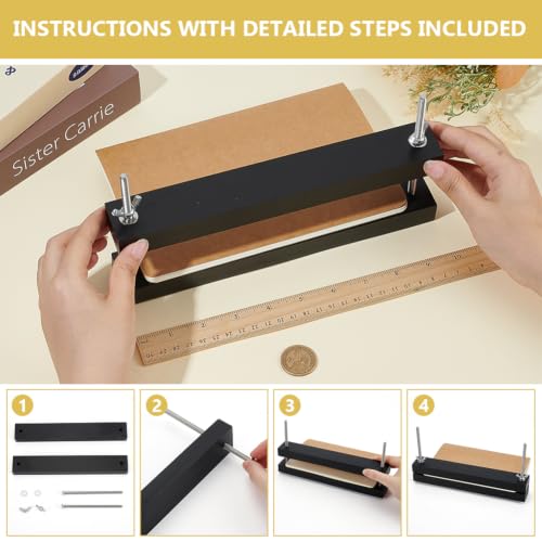 BENECREAT presse à relier bois hêtre noir 25cm kit