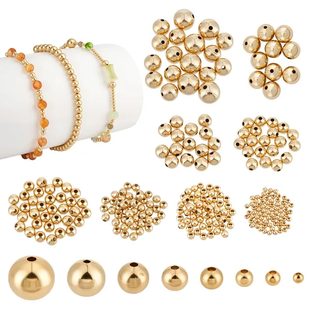 BENECREAT Perles intercalaires laiton or 24ct 283pcs
