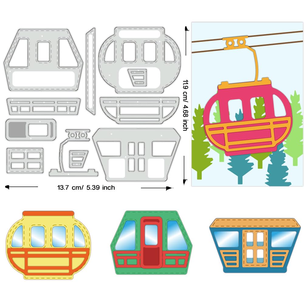 BENECREAT Dies Téléphérique 13,7 cm Scrapbooking
