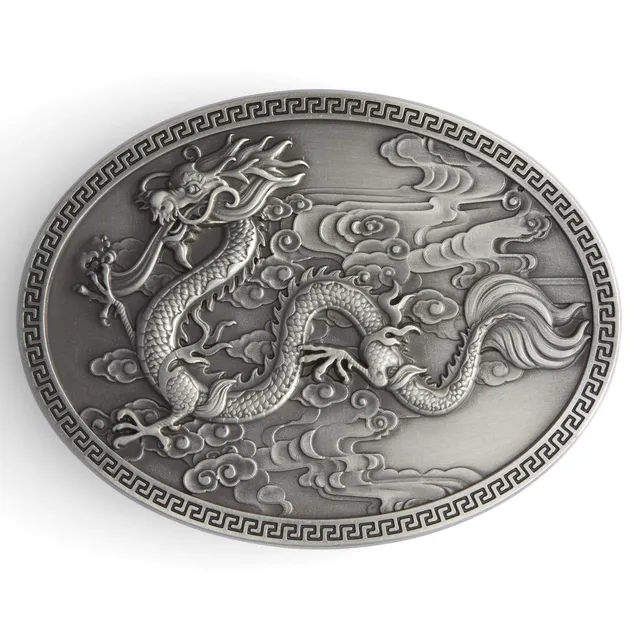 Tandy Leather Trophée Dragon boucle ceinture ovale 38 mm