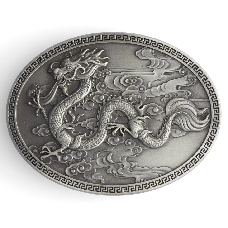 Tandy Leather Trophée Dragon boucle ceinture ovale 38 mm