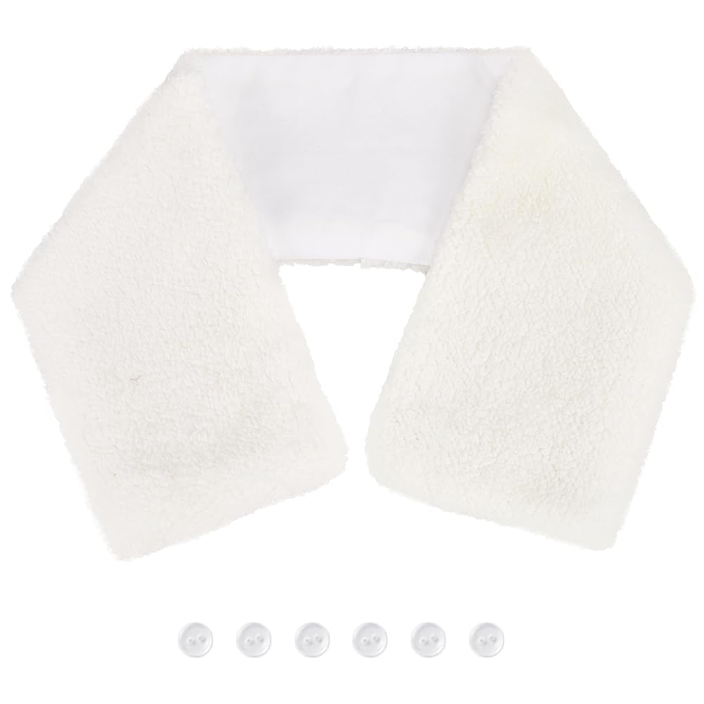 BENECREAT col détachable fausse fourrure noir 2 pcs