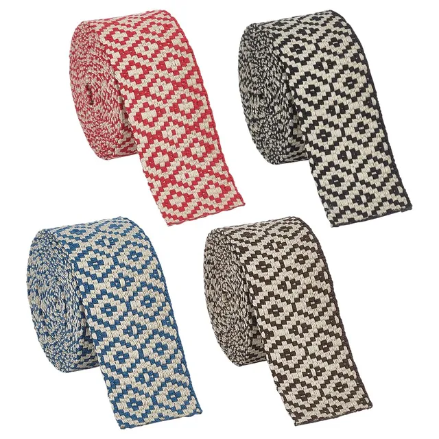 BENECREAT Ruban Jacquard Losange 38mm 4 Couleurs 7,3m