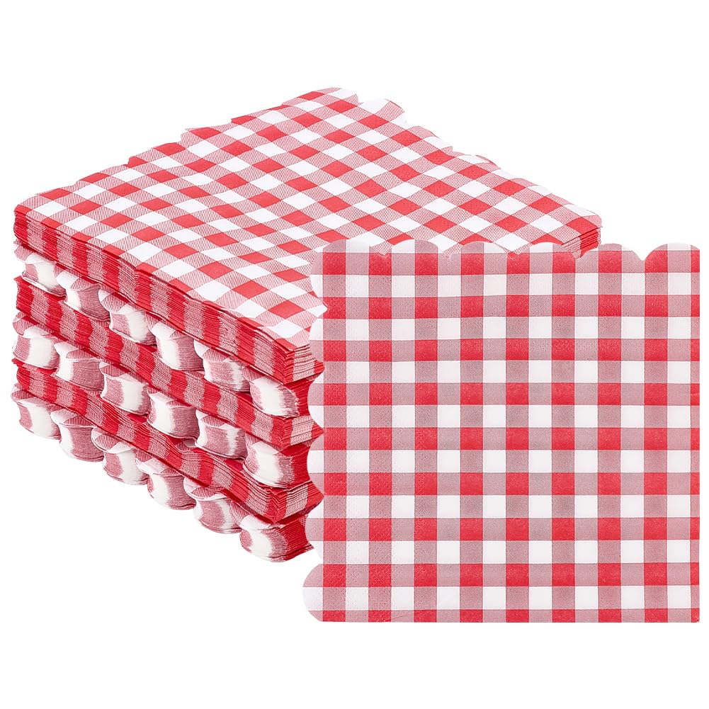 BENECREAT serviettes papier 150pcs vert carreaux