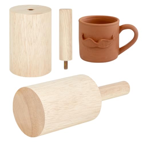 BENECREAT Moule Poterie Tasse 12x8 cm Outil Bois