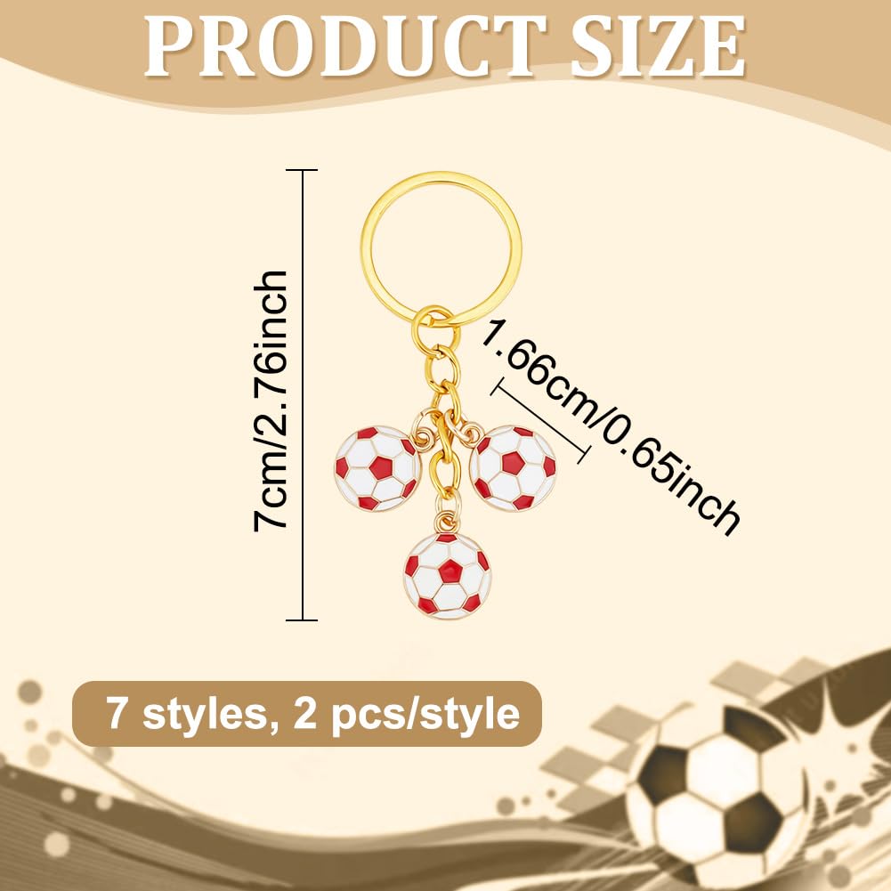 BENECREAT porte-clés football émail lot de 14